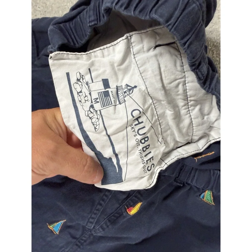 Chubbies Shorts Mens M Blue Sailboats AOP 5
